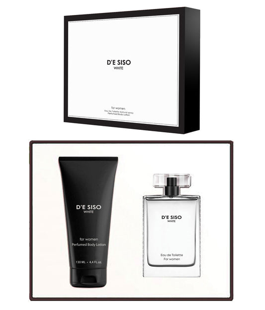 Classic De Siso White E.D.T 100ml + Body Lotion 130ml | סט דה סיסו וויט אדט 100מל + ק.גוף 130מל