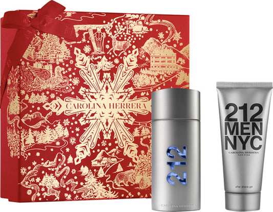 Carolina Herrera 212 NYC E.D.T 100ml + After Shave Gel 100ml | סט קרולינה הררה גבר 212 NYCאדט 100מל + גל לאחר גילוח 100מל