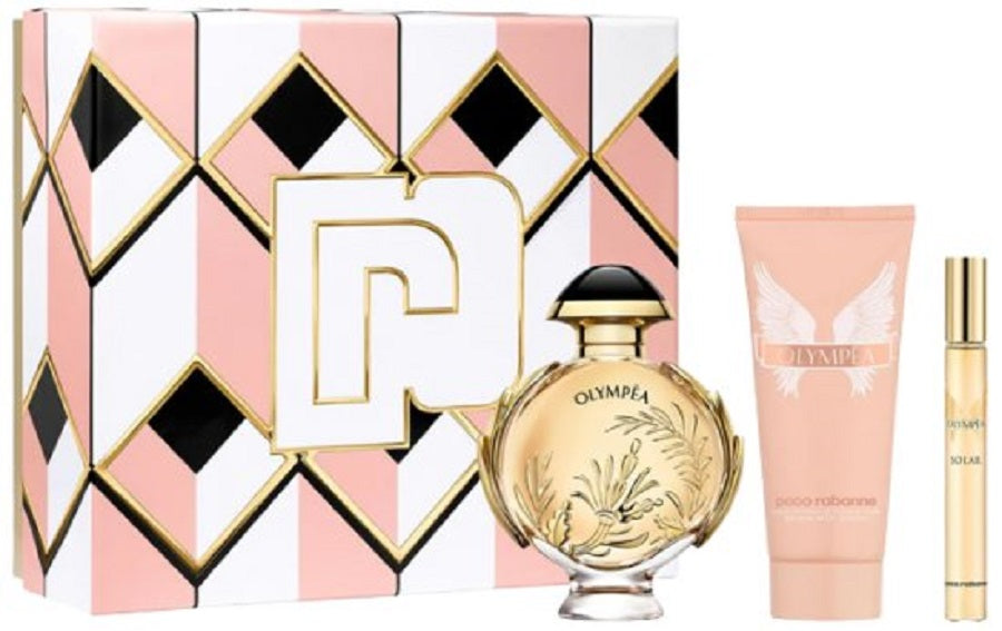 Pacco Rabanne Olympea Solar E.D.P 80ml + 10ml + Body Lotion 100ml | פאקו רבאן סט אולימפיה סולר אדפ 80מל+ 10מל+ ת.גוף 100מל