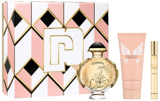 Pacco Rabanne Olympea Solar E.D.P 80ml + 10ml + Body Lotion 100ml | פאקו רבאן סט אולימפיה סולר אדפ 80מל+ 10מל+ ת.גוף 100מל