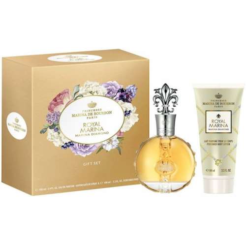 Marina De Bourbon Royal Marina Diamond E.D.P 100ml + Body Lotion 100ml | סט מרינה דה בורבון רויאל דיימונד אדפ 100מל+קרם גוף 100מל