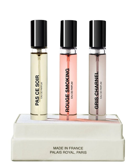 Parfums BDK Set Mini La Decouverte Parisienne E.D.P 3*10ml | פרפיומס BDKסט מיני לה דקוורטה אדפ 10מל פאס סה סויר + רוז סמוקין + גריס צארנל
