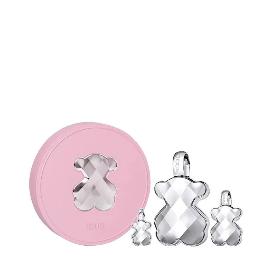 Tous Set Love Me Silver E.D.P 90ml+15ml+4.5ml | טוז סט לאב מי סילבר אדפ 90מל + 15מל + 4.5מל