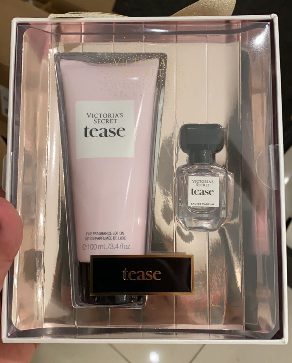 Victoria Secret Set Tease Parfum 7.5ml+body Butter | סט ויקטוריה סיקרט טיס פרפיום 7.5מל+חמאת גוף