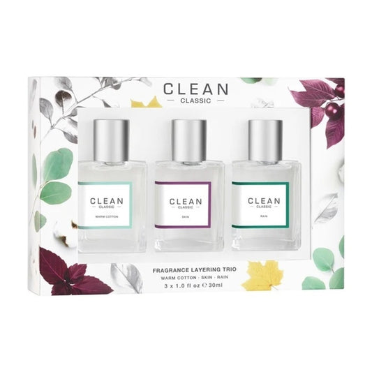Clean Miniatures Set E.D.P 30ml Warm Cotton+skin+rain | סט מיניאטורות קלין אדפ 30מל וורם קוטון+סקין+ריין