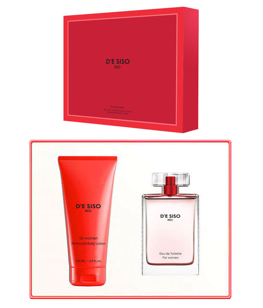 Set De Sisso Red E.D.T 100ml+ Body Lotion 130ml | סט דה סיסו רד אדט 100מל + ק.גוף 130מל