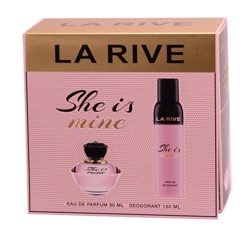 La Rive Set She Is Mine Parfum E.D.T+deo | סט לה ריב שי איס מיין בושם+או