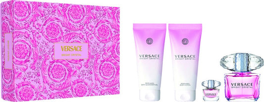 Versace Bright Crystal E.D.T 90ml + 5ml + Shower Gel 100ml + Body Lotion 100ml | סט ורסאצה ברייט קריסטל אדט 90מל+גל רחצה+ק.גוף 100מל+אדט 5מל