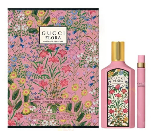 Gucci Flora Gorgeous Gardenia E.D.P 100ml + 10ml | סט גוצי פלורה גורגיס גרדניה אדפ 100מל + 10מל