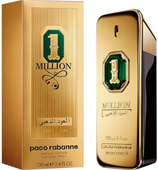 Pacco Rabanne 1 Million Golden Oud Intense Parfum 100ml | פאקו רבאן וואן מיליון גולדן אוד אינטנס מידל יסט פרפיום 100מל