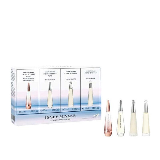 Issey Miyake Miniatures Set 3.5ml Leau  Dissey  Nectar E.D.P+pure E.D.P+leau Dissey E.D.T+leau Dissey E.D.P | סט מינאטורות איסימיאקי נקטור 3.5מל לאו דיסאיי נקטר אדפ+דיסאיי פיור אדפ+לאו דיסאיי אדט+לאו דיסאיי אדפ