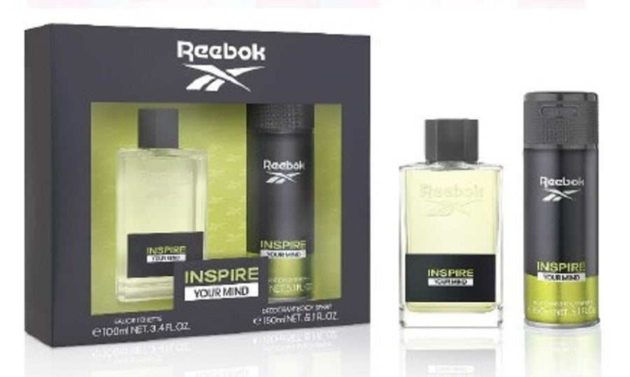 Reebok Inspire Your Mind Set E.D.T 100ml + Deo Spray 150ml | ריבוק סט אינספאיר יור מינד אדט 100מל + דאו ספריי 150מל