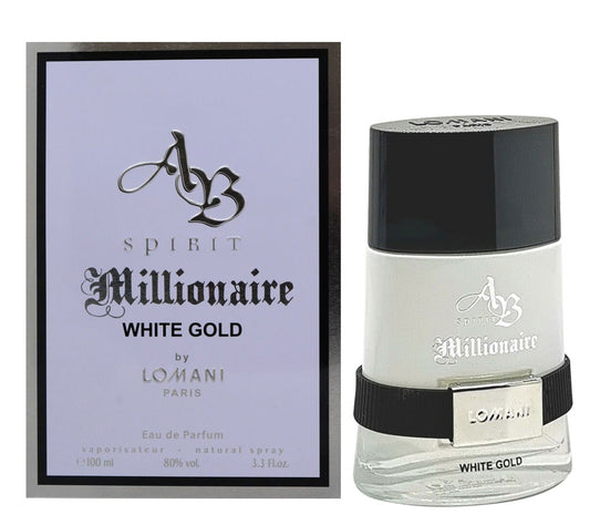 Lomani AB Spirit Millionaire White Gold E.D.P 100ml | לומאני ספיריט מיליונר ווייט גולד אדפ 100מל