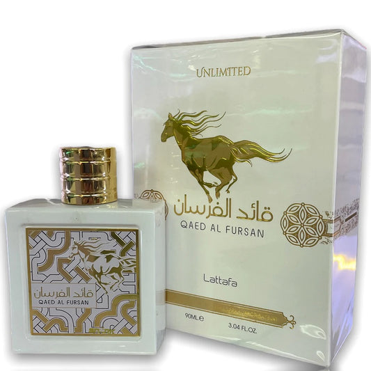 Lattafa Qaed Al Fursan Unlimited E.D.P 90ml | לטפה קאיד אל פורסן וויט אדפ 90מל