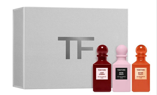 Tom Ford Lost Cherry E.D.P 12ml + Rose Prick E.D.P 12ml + Bitter Peach E.D.P 12ml | טום פורד סט מיני לוסט צררי +רוז פריק +ביטר פיץ אדפ 12מל